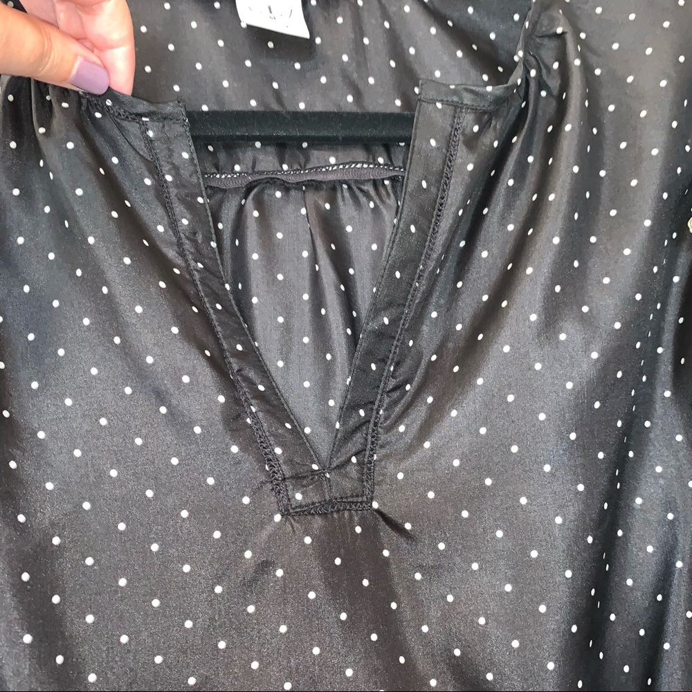 Scotch & Soda Maison Scotch Polka Dot Print Layered Ruffle Sleeves Blouse Top - Picture 6 of 9